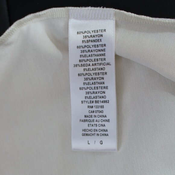 Anthropologie Eri & Ali Scalloped Top Eri + Ali white top ivory size Large - Picture 7 of 8